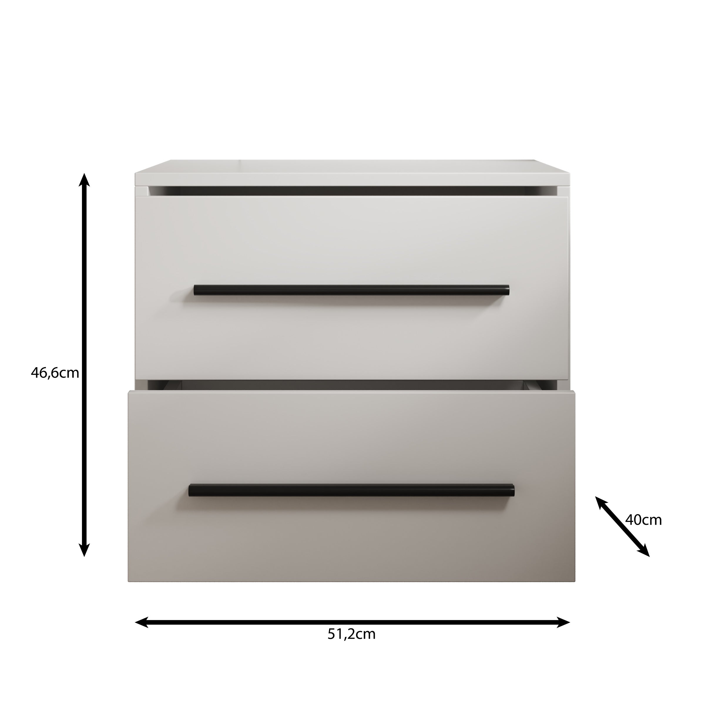 Montalo - Nachtkastje - Beige - 51x40x47 cm