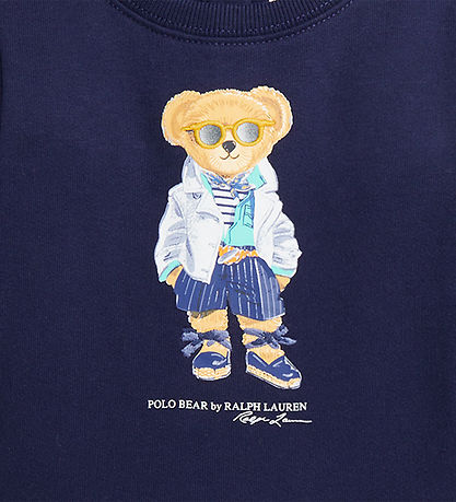 Polo Ralph Lauren Kleid m. Bloomers - Navy m. Kuscheltier