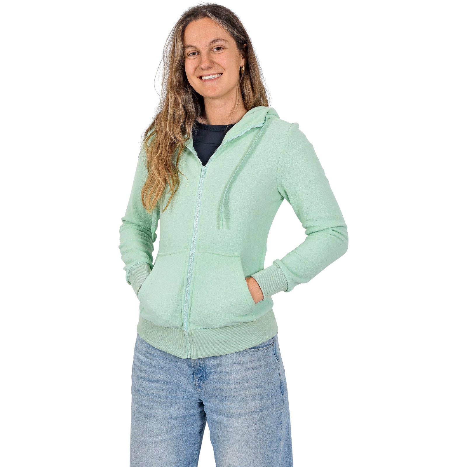 Damen-Polarfleecejacke mit Kapuze