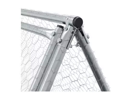 Cage pour poules argenté 400x105x91 cm acier galvanisé