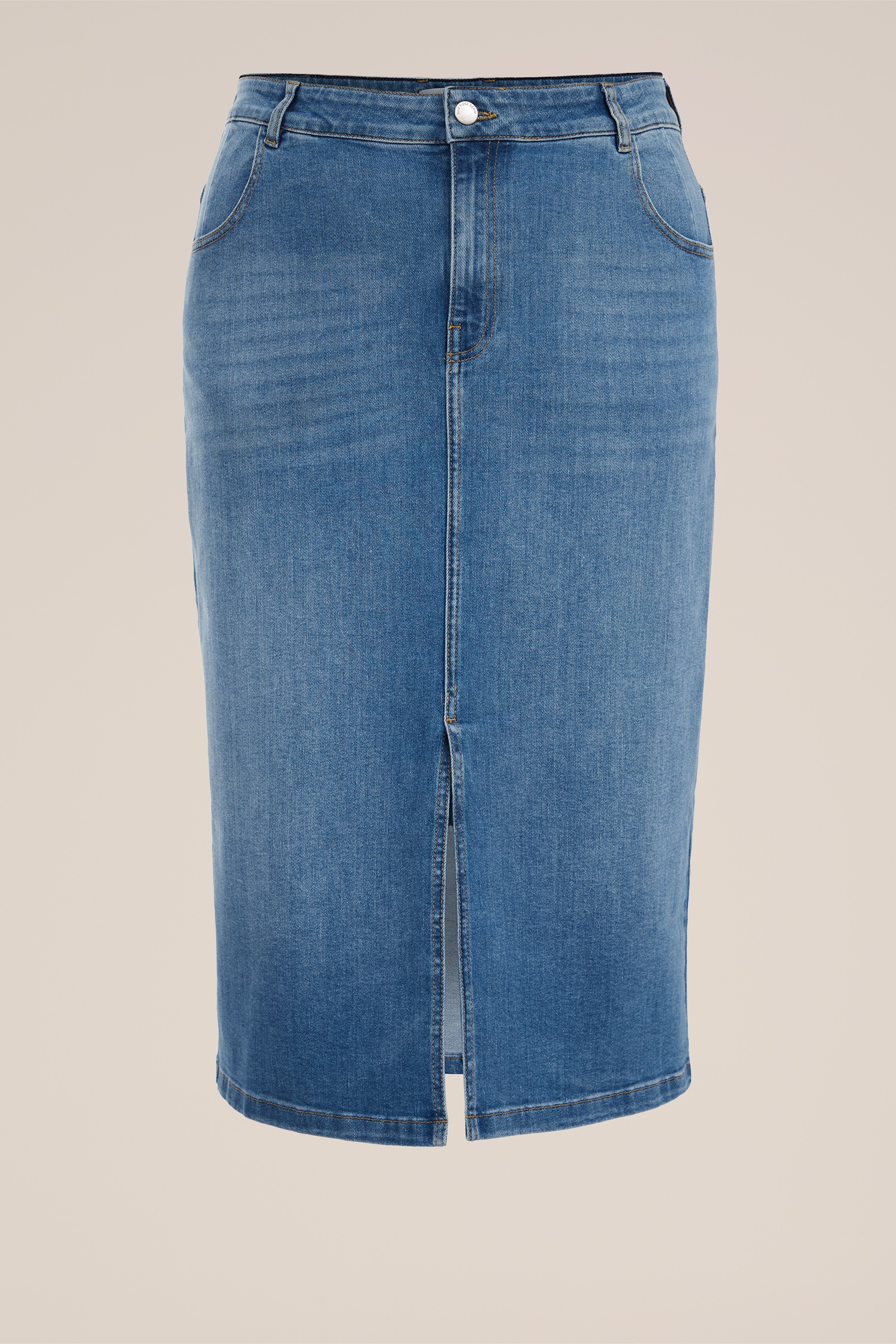 high rise denim rok - Curve Blue Ridge Blauw