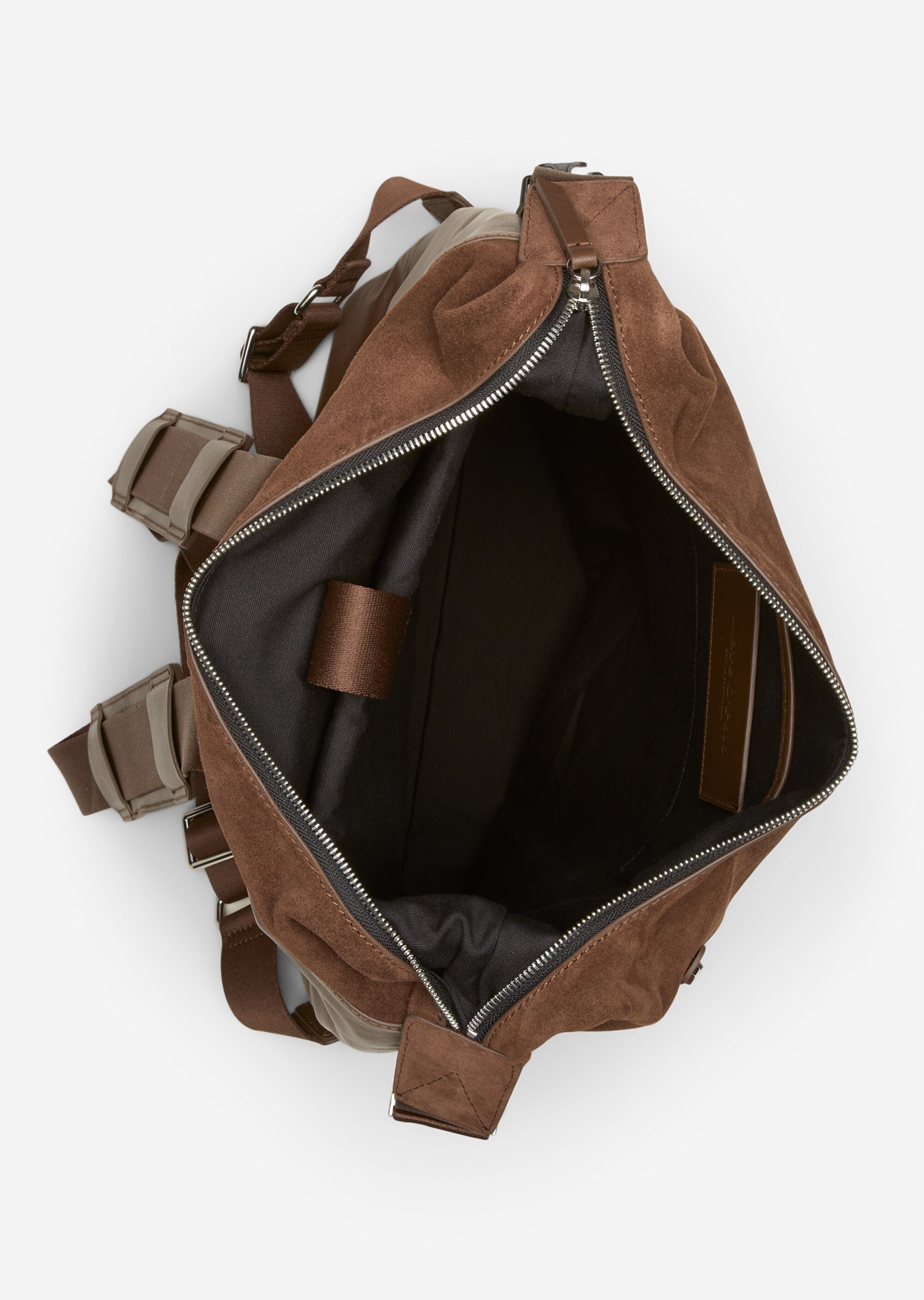 2in1 Rucksack aus aus softem Veloursleder