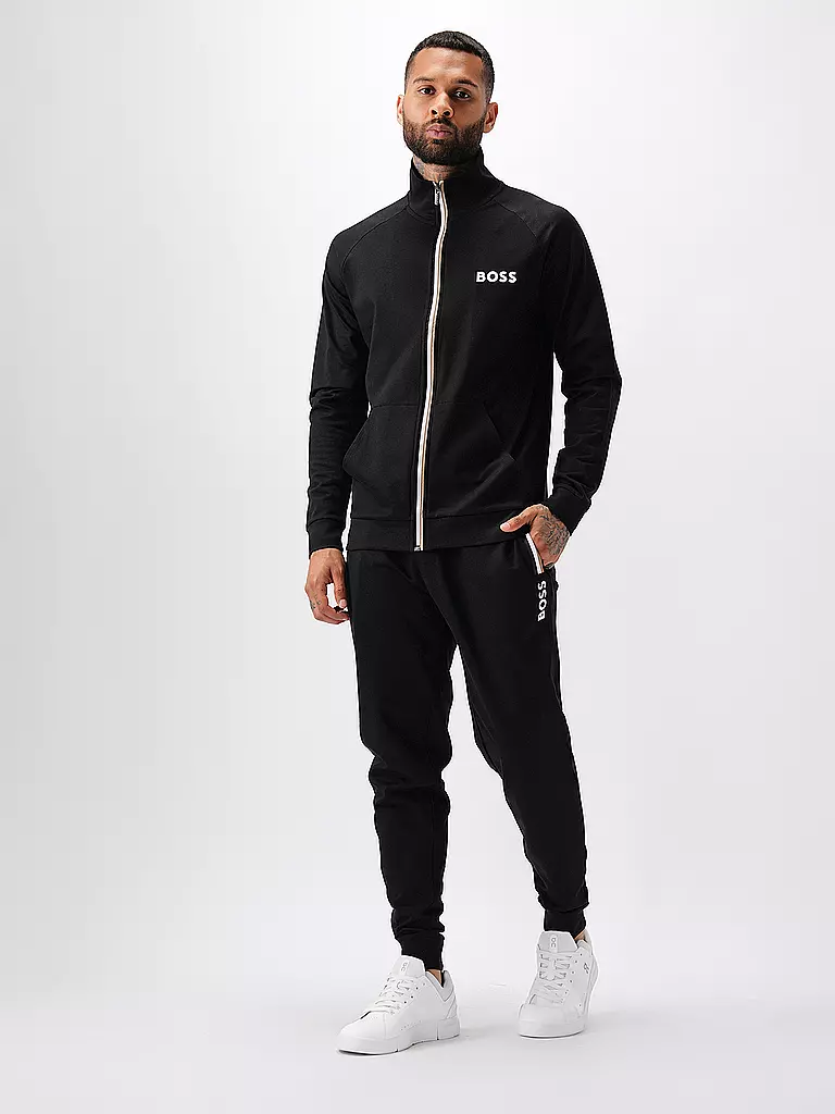 BOSS Loungewear Jacke schwarz