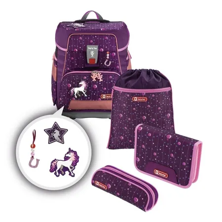 Step by Step Schulranzen-Set e-SPACE Dreamy Unicorn, 5-teilig
