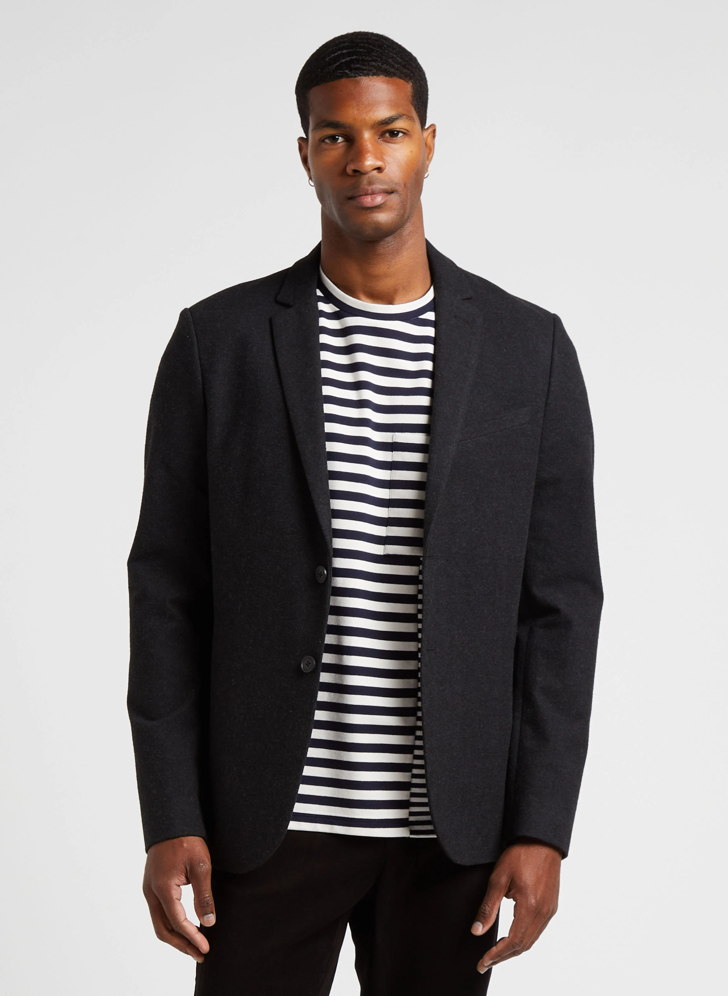 Veste de costume col tailleur| Gris