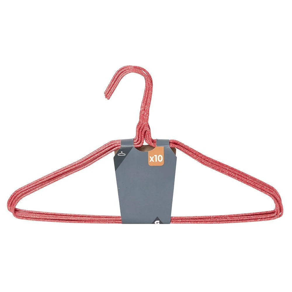 Cintre en métal rouge x10