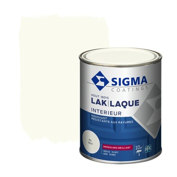 Sigma Interieur binnenlak hoogglans RAL 9010 zuiverwit 750 ml