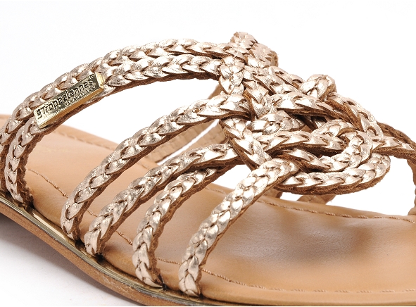 Les tropeziennes mules et sabots plats femme hyamei or