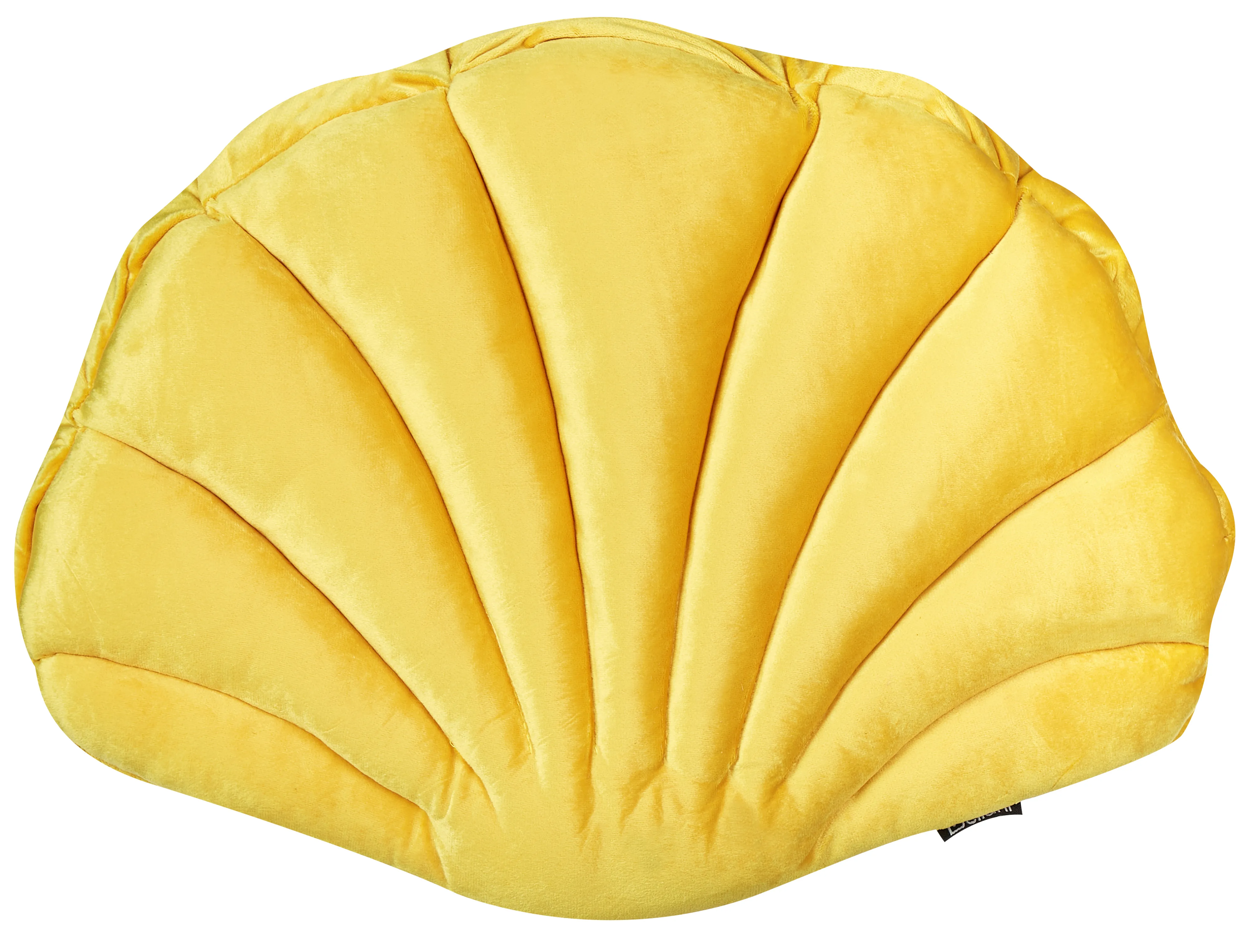 Set van 2 sierkussens CONSOLIDA Fluweel 47 x 35 cm Geel effen
