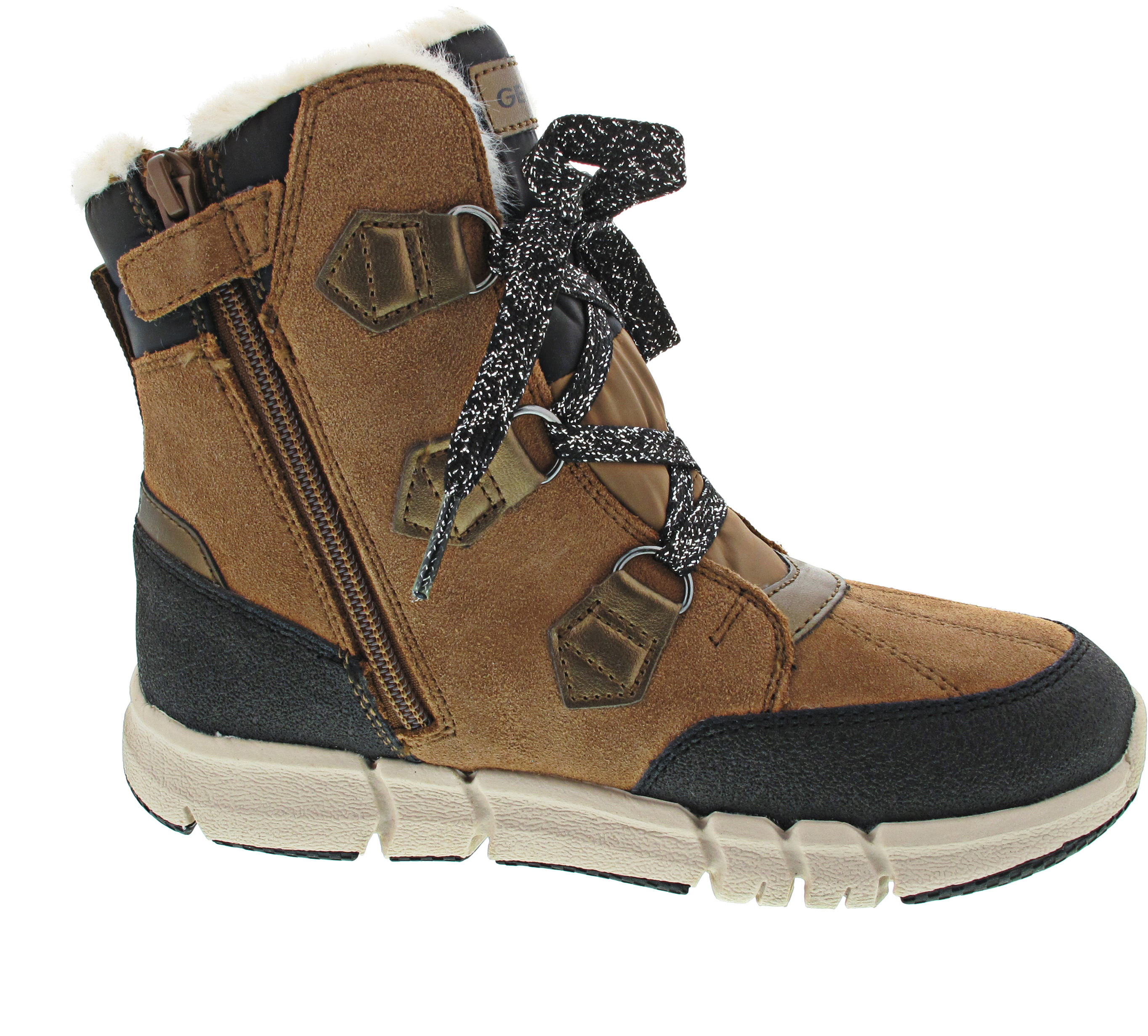 Geox Flexyper Girl B ABX Stiefel TEX braun kombi