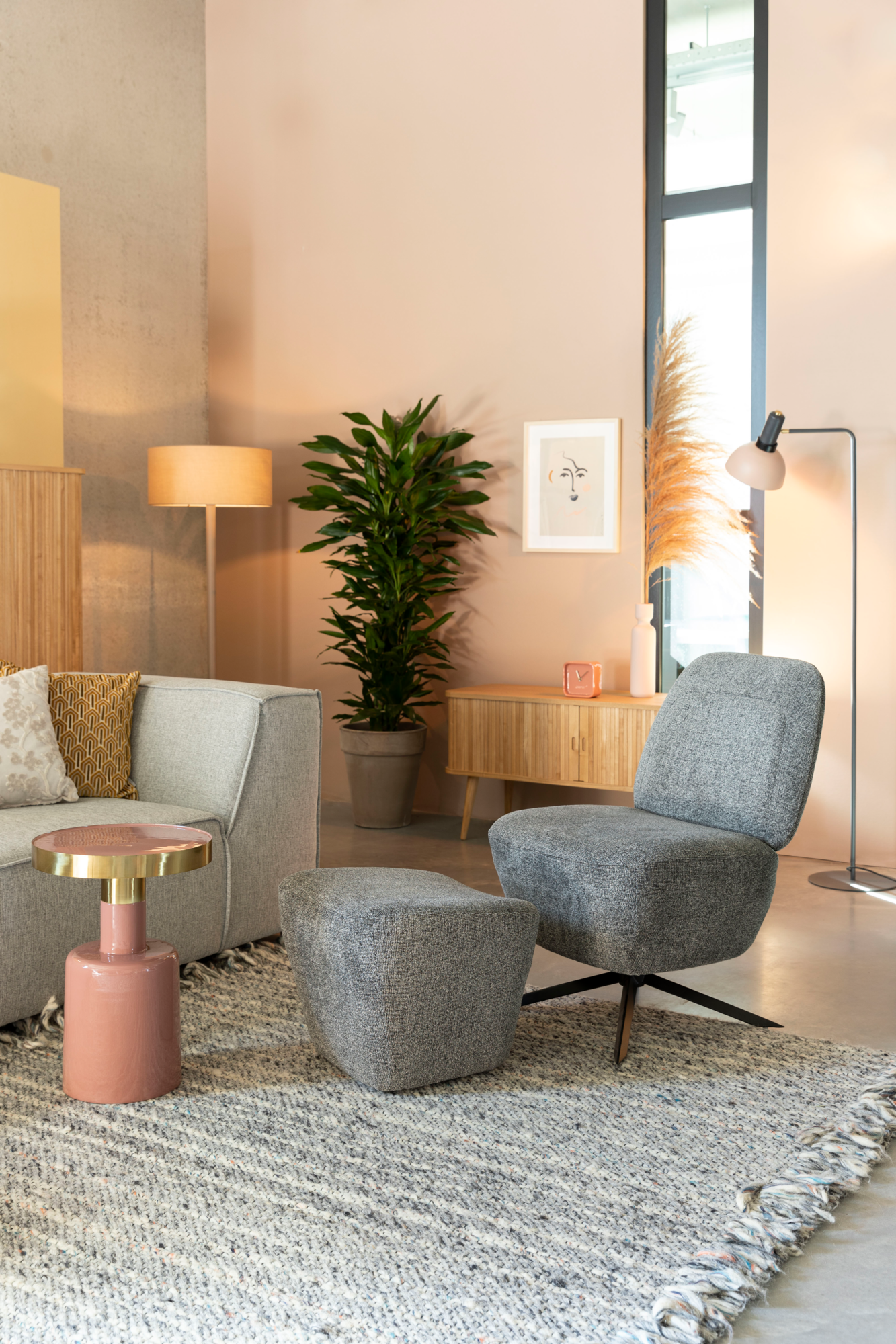 Bijzettafel Glam Roze