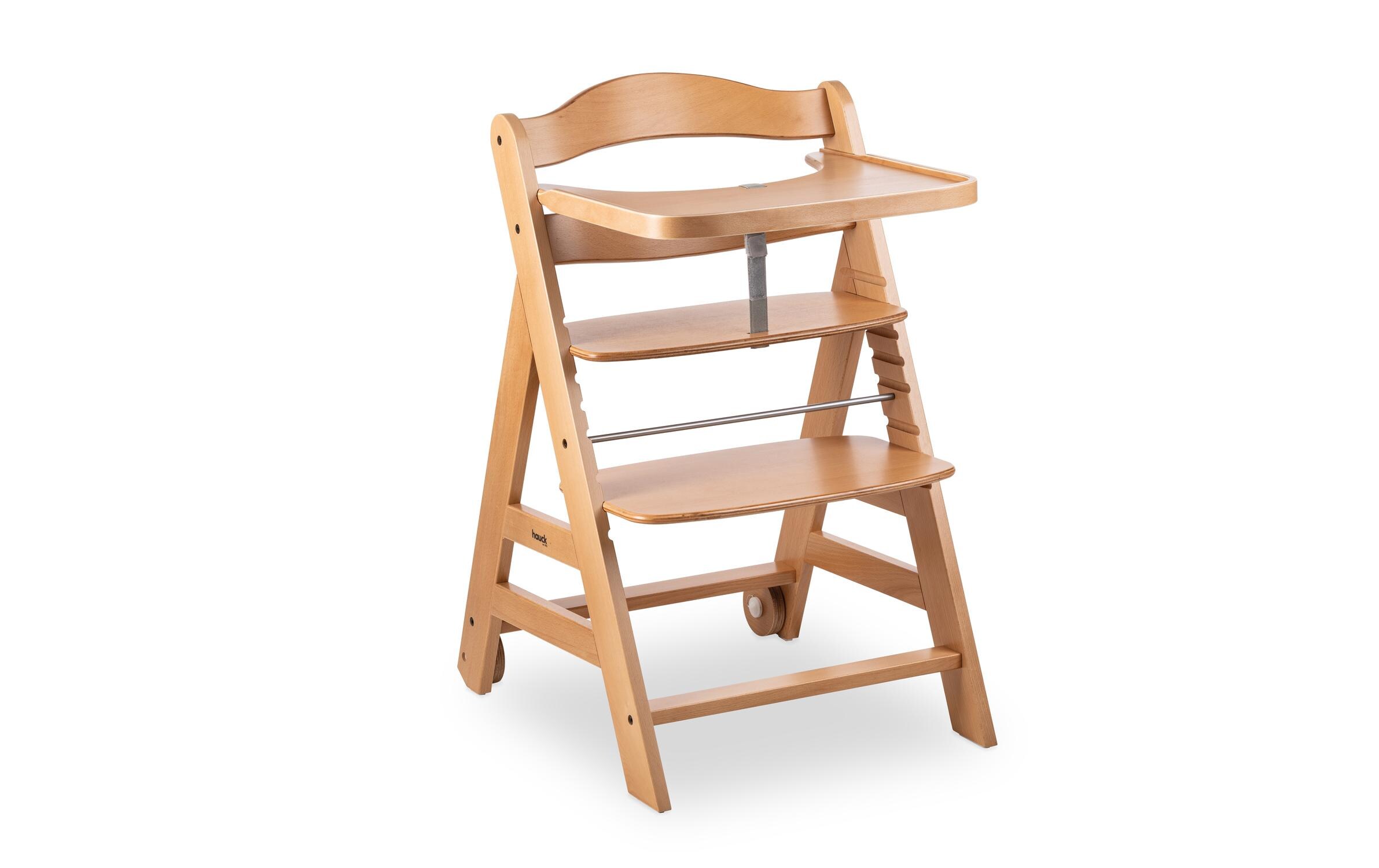 Treppenhochstuhl Beta+ Natural<br>Kippsicheres und mitwachsendes Holzhochstuhlset