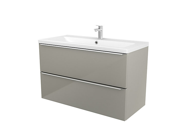 Plan vasque blanc GoodHome Nira 100 cm