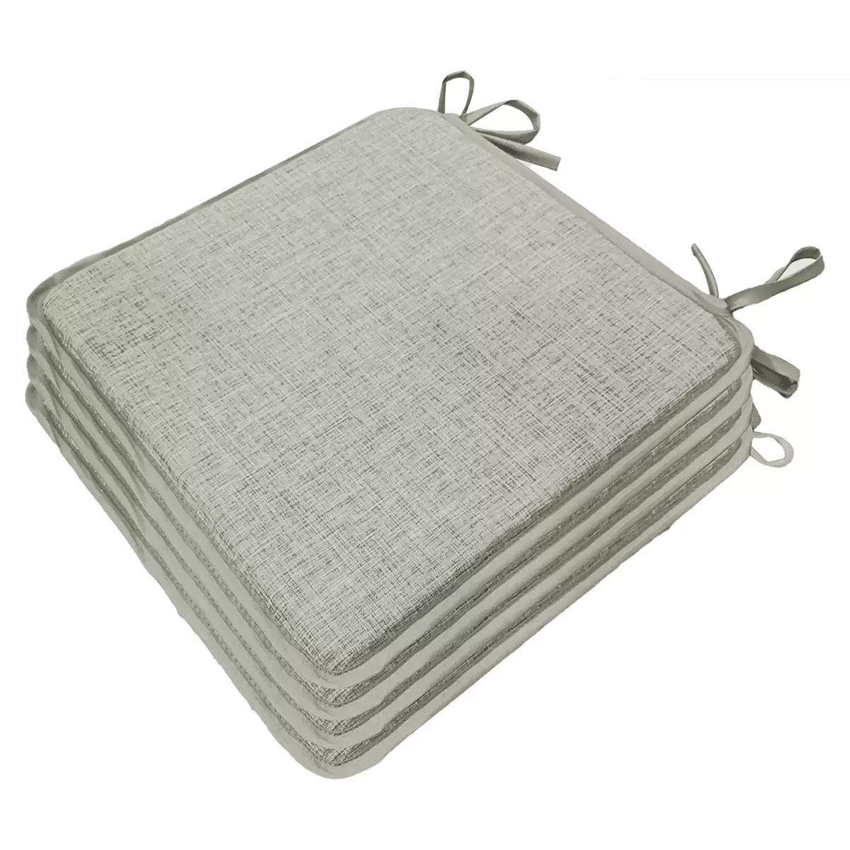 4er-Set Sitzkissen uni Xenia taupe