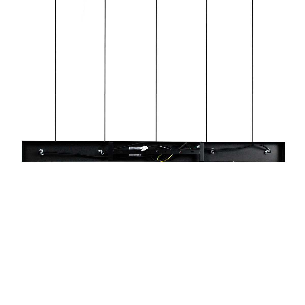 Moderne hanglamp zwart met smoke glas 5-lichts - Clayton