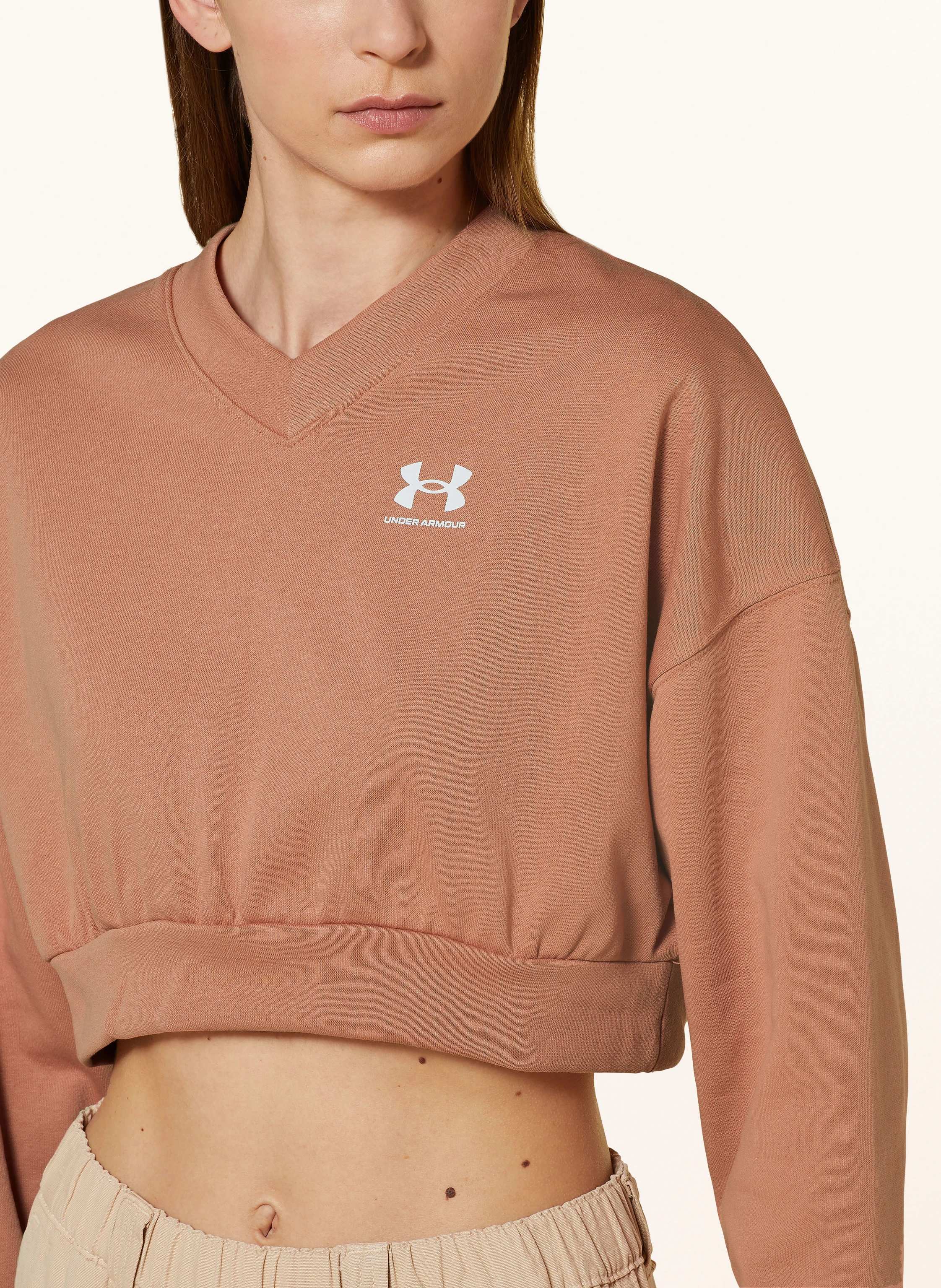 UNDER ARMOUR Cropped-Sweatshirt UA RIVAL TERRY