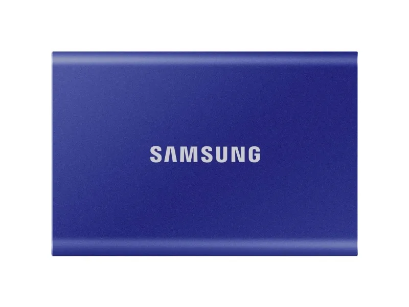 Samsung T7 MU-PC2T0H - SSD - krypteret - 2 TB - ekstern (bærbar) - USB 3.2 Gen 2 (USB-C stikforbindelse) - 256-bit AES - indigoblå