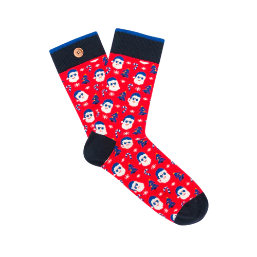 Chaussettes Barbe blanche rouge