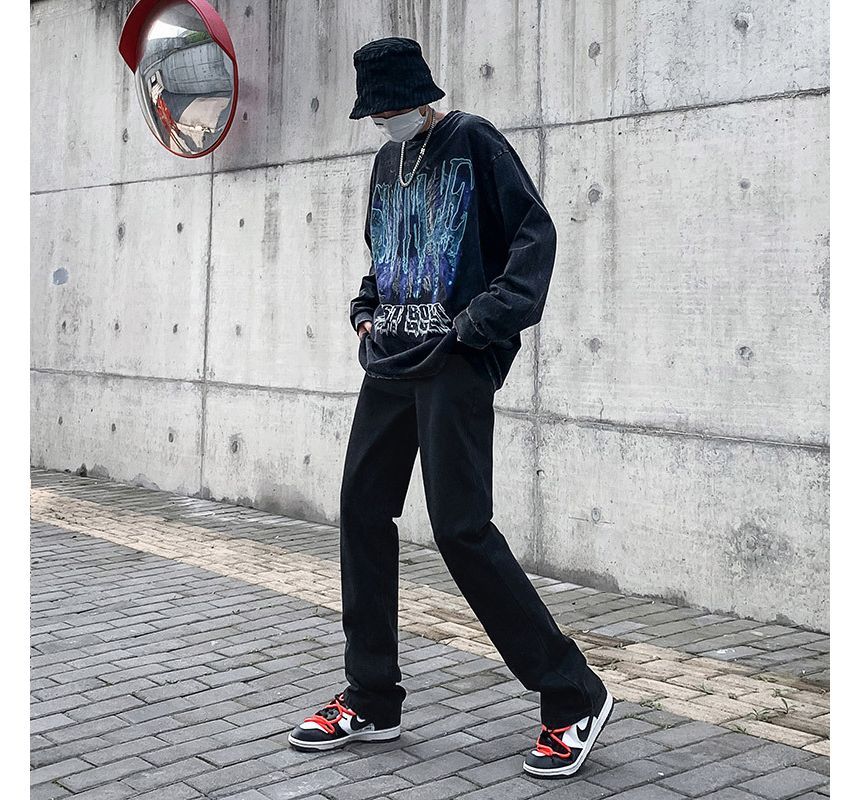Wolfkane - Jeans met rechte pijpen en middelhoge taille
