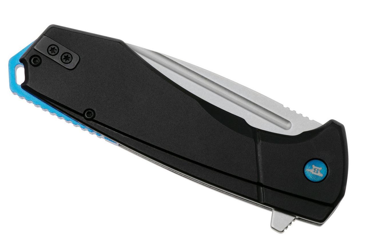 Buck Ruckus 0713BLS Stonewashed D2, Black & Blue Aluminium, zakmes