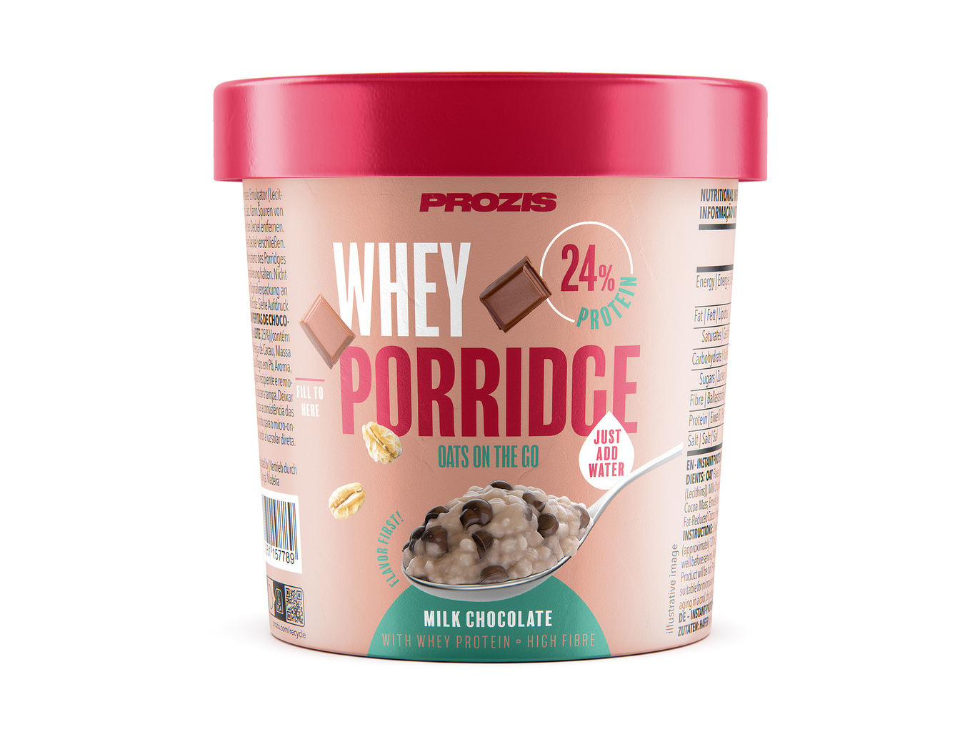 PAPAS DE AVEIA COM WHEY PROZIS CHOCOLATE 60 G