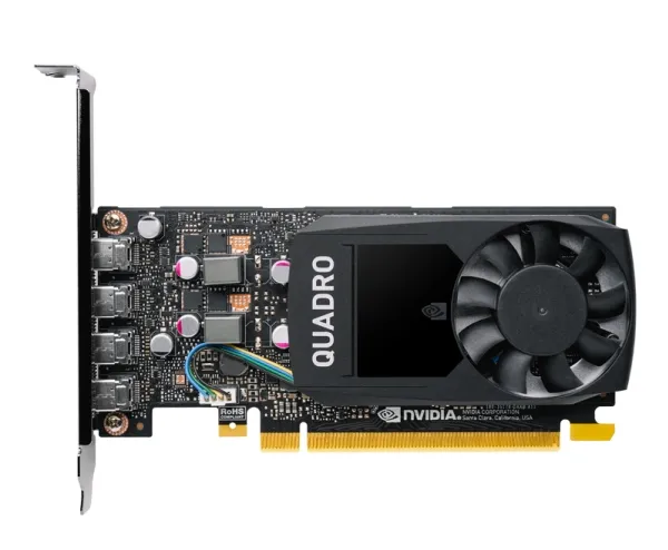 NVIDIA Quadro P1000 - Grafikkort - 4 GB GDDR5 lavprofil - 4 x Mini DisplayPort