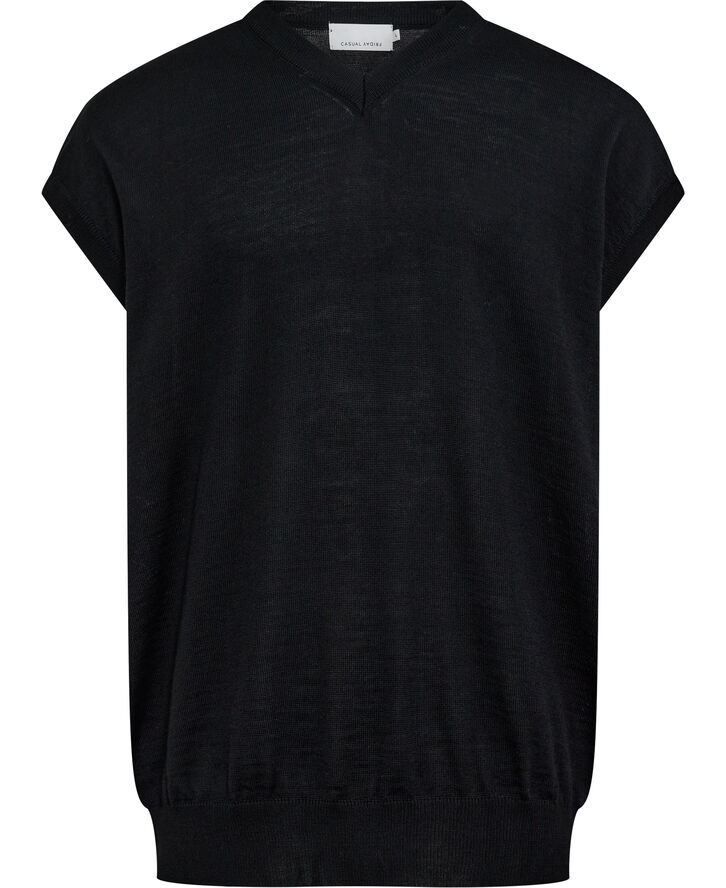 Casual Friday CFKARLO merino mix vest Anthracite black