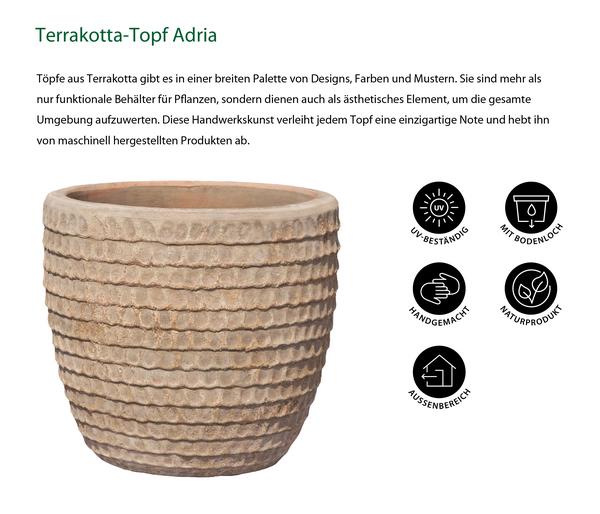 Dehner Terrakotta-Topf Adria, rund,
