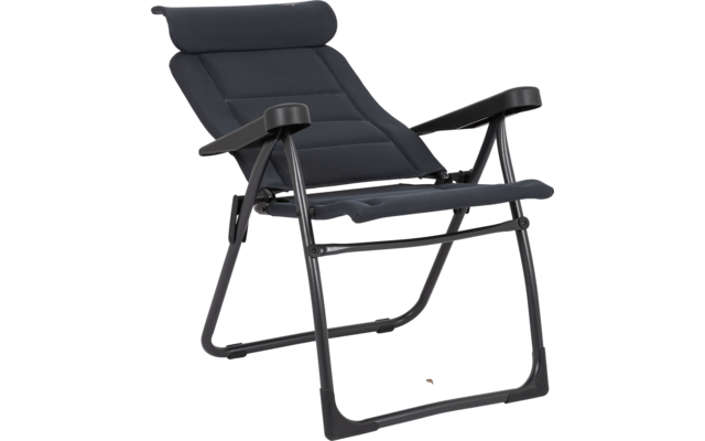 Crespo AP/215-ADC-86 Campingstuhl mit 7-fach verstellbarer Rückenlehne / verstellbarer Kopfstütze grau