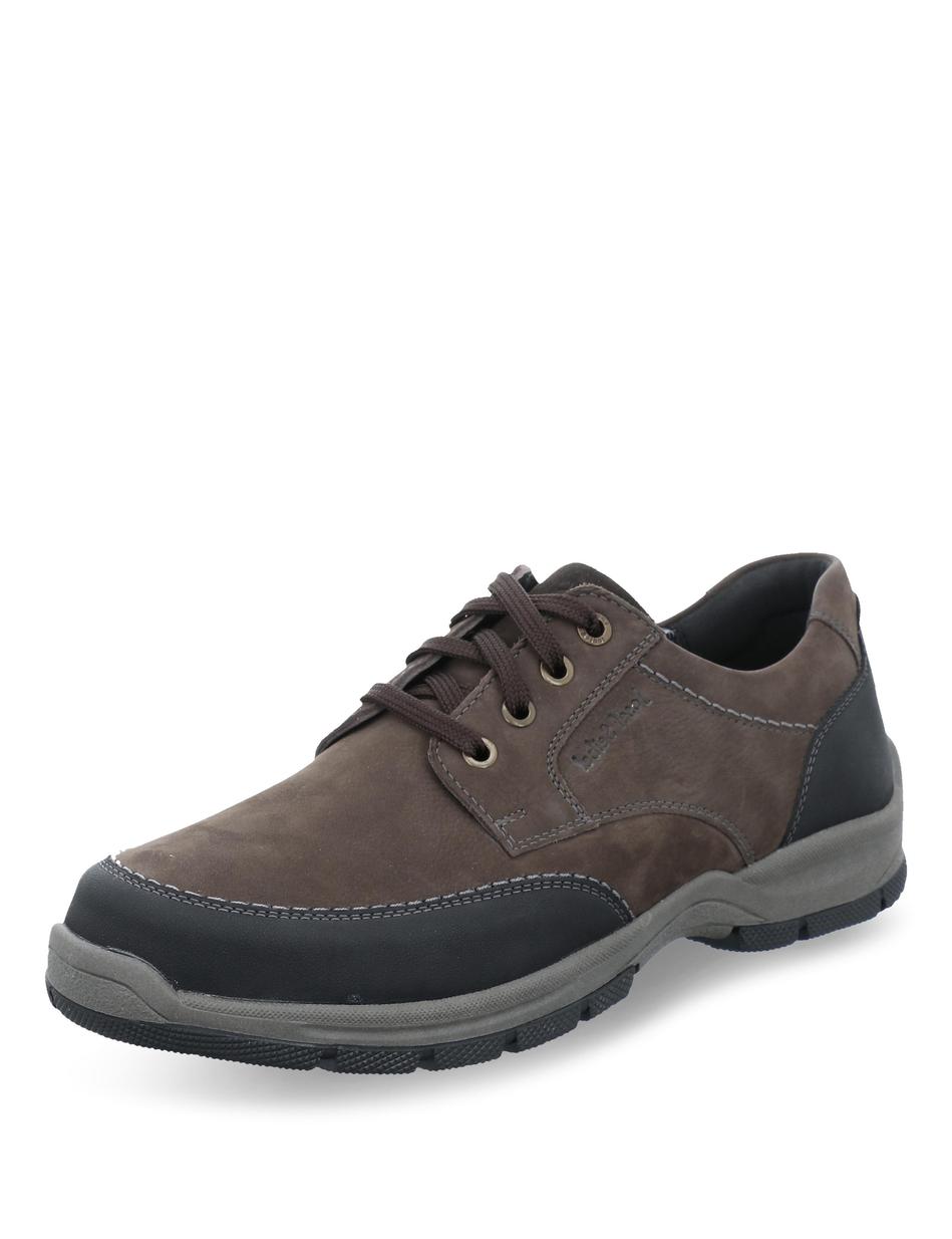 Halbschuh Lenny 02, tabak-kombi