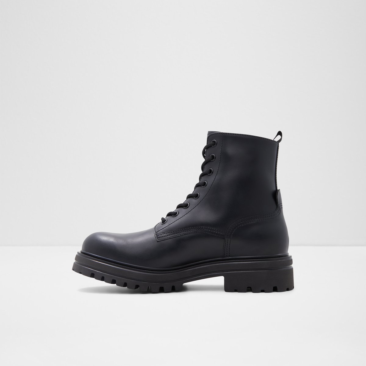 Falconer Black Leather Smooth Men Lace-up boots