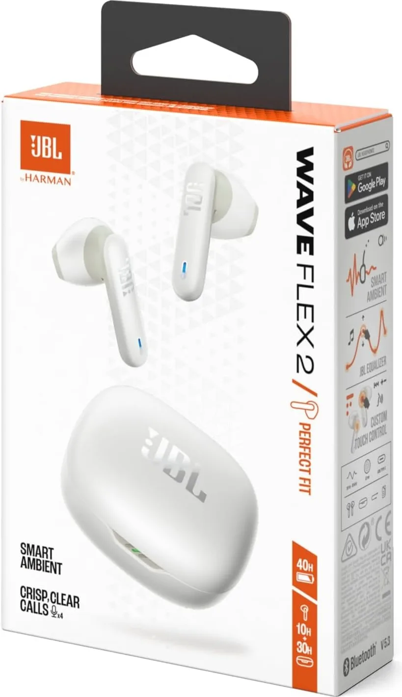 JBL Wave Flex 2 Blanc Écouteurs True Wireless
