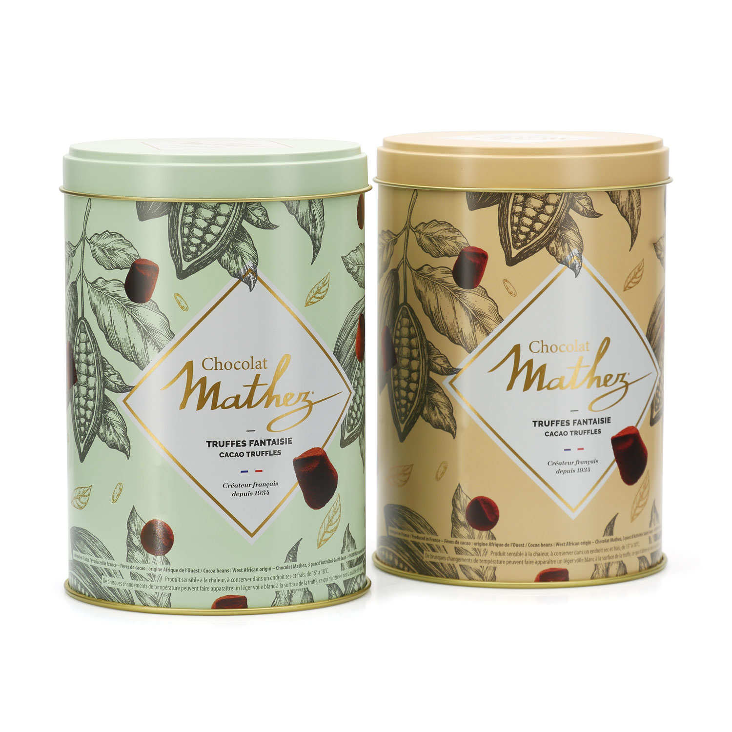 Coffret cadeau Pastel de Truffes nature et fantaisie au caramel au beurre salé