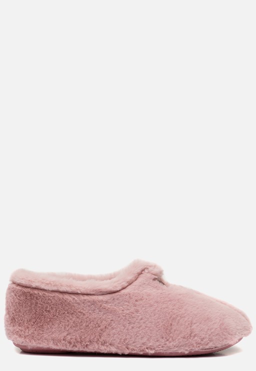 Nortenas Pantoffels roze Imitatiebont