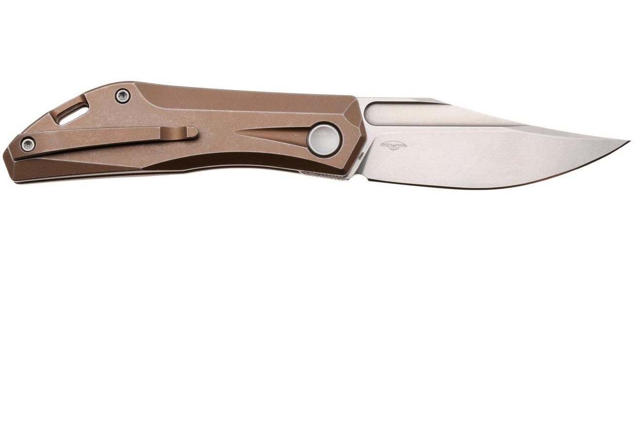 Real Steel Ventus ATS 7042 Stonewashed N690, Bronze Titanium, zakmes