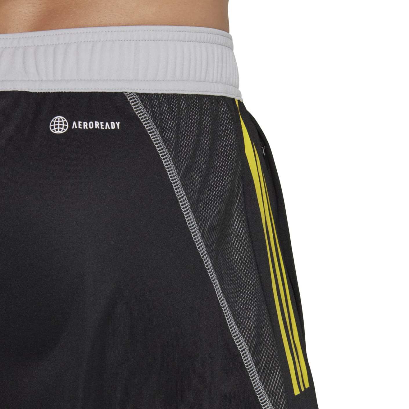 Adidas Tiro 23 Competition Trainingsbroekje Zwart Geel Grijs