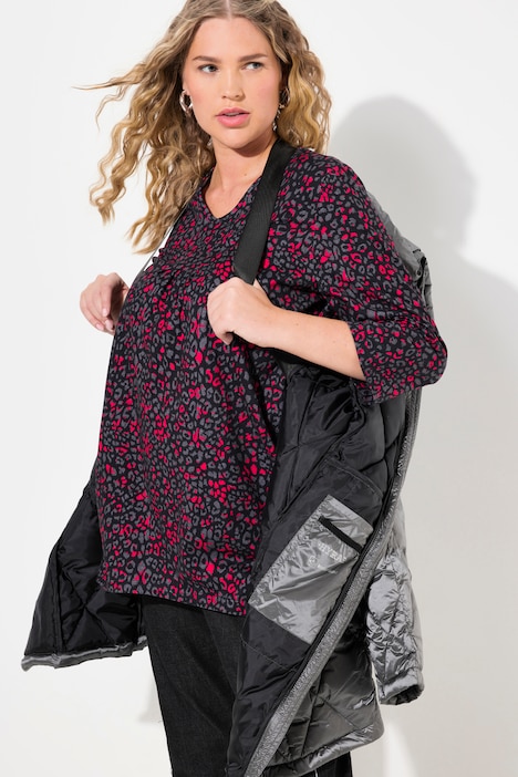 HYPRAR Steppjacke, Kapuze, 2-Wege-Zipper, Zipptaschen