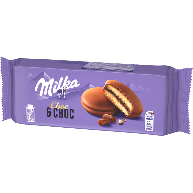 Milka Choc & choc cakejes met chocolade