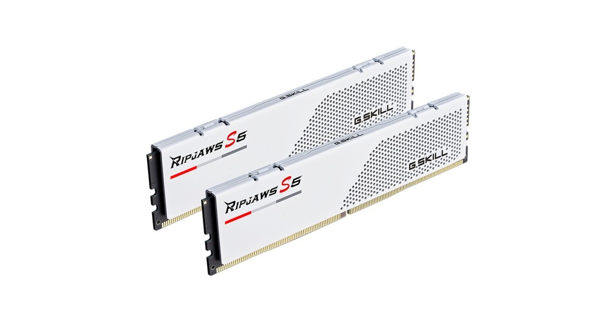 G.Skill32 GB DDR5-6000 Kit werkgeheugen  (Wit, F5-6000J3040F16GX2-RS5W, Ripjaws S5, XMP)