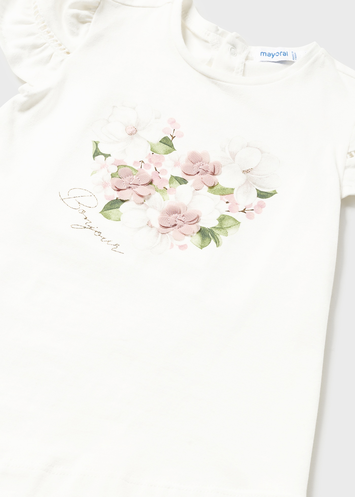 Conjunto de duas peças com calça legging e camiseta para bebê
