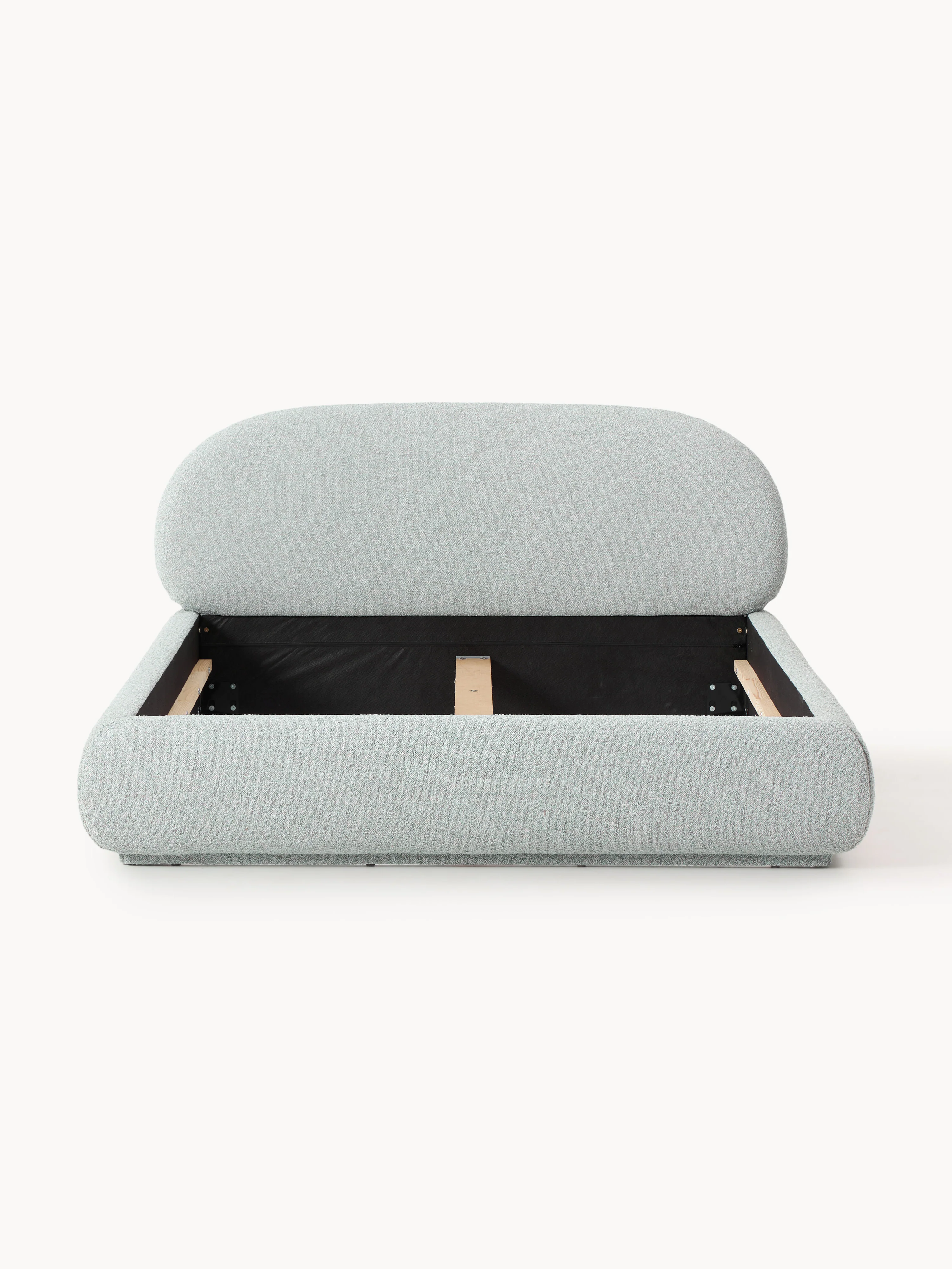 Bouclé gestoffeerd bed Alba