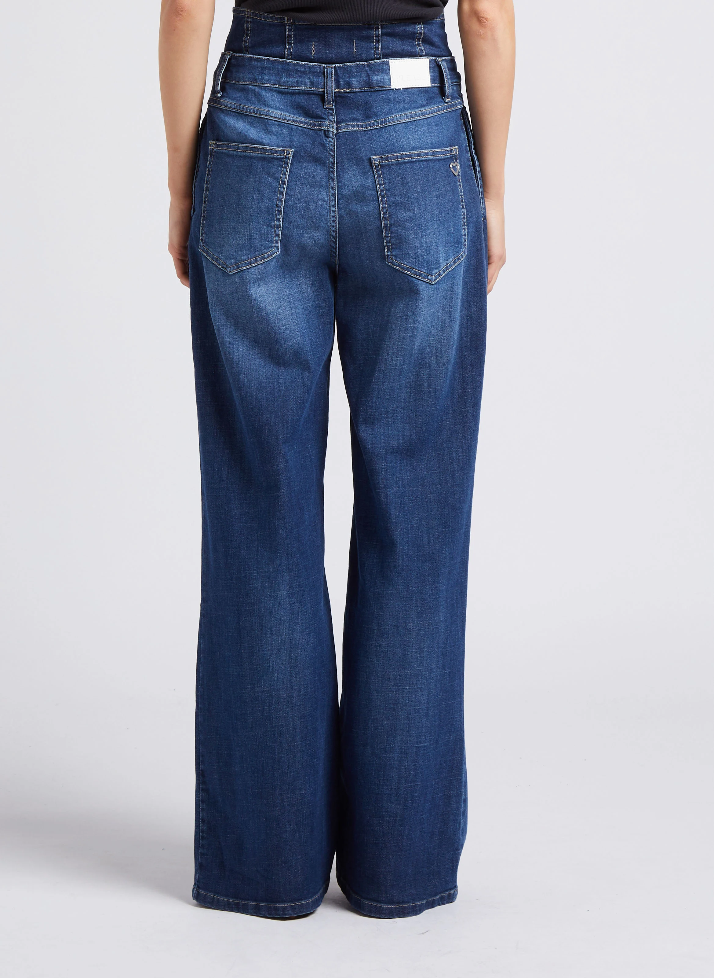 Jean patte d'eph en coton mélangé | Bleu