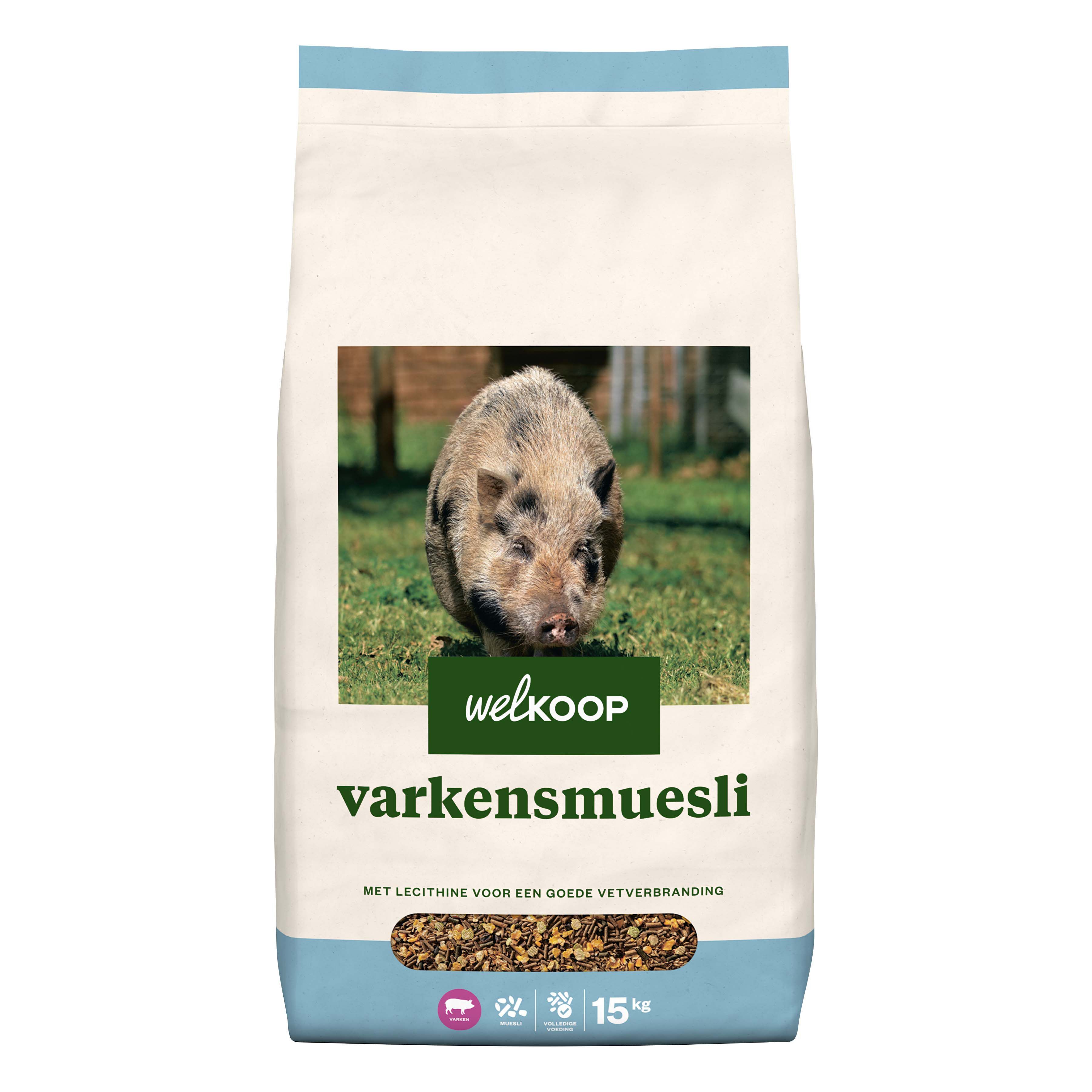 Welkoop Varkensmuesli - Varkensvoer - 15 Kilogram