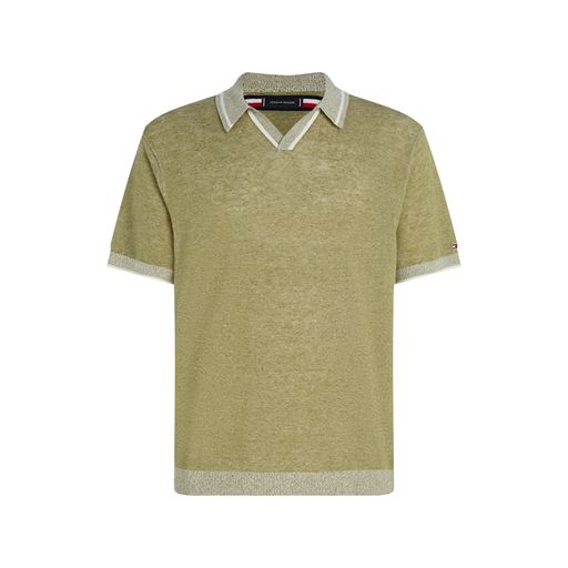 Tommy Hilfiger Tipped Strikket Polo, Faded Olive Heather, XL
