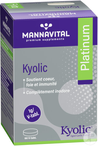 MannaVital Kyolic Platinum Gefermenteerde Knoflook 60 Tabletten