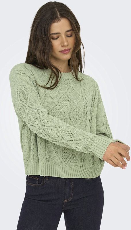 Onlelly - Gebreide Pullover - O-hals - Lange Mouwen - Regular Fit