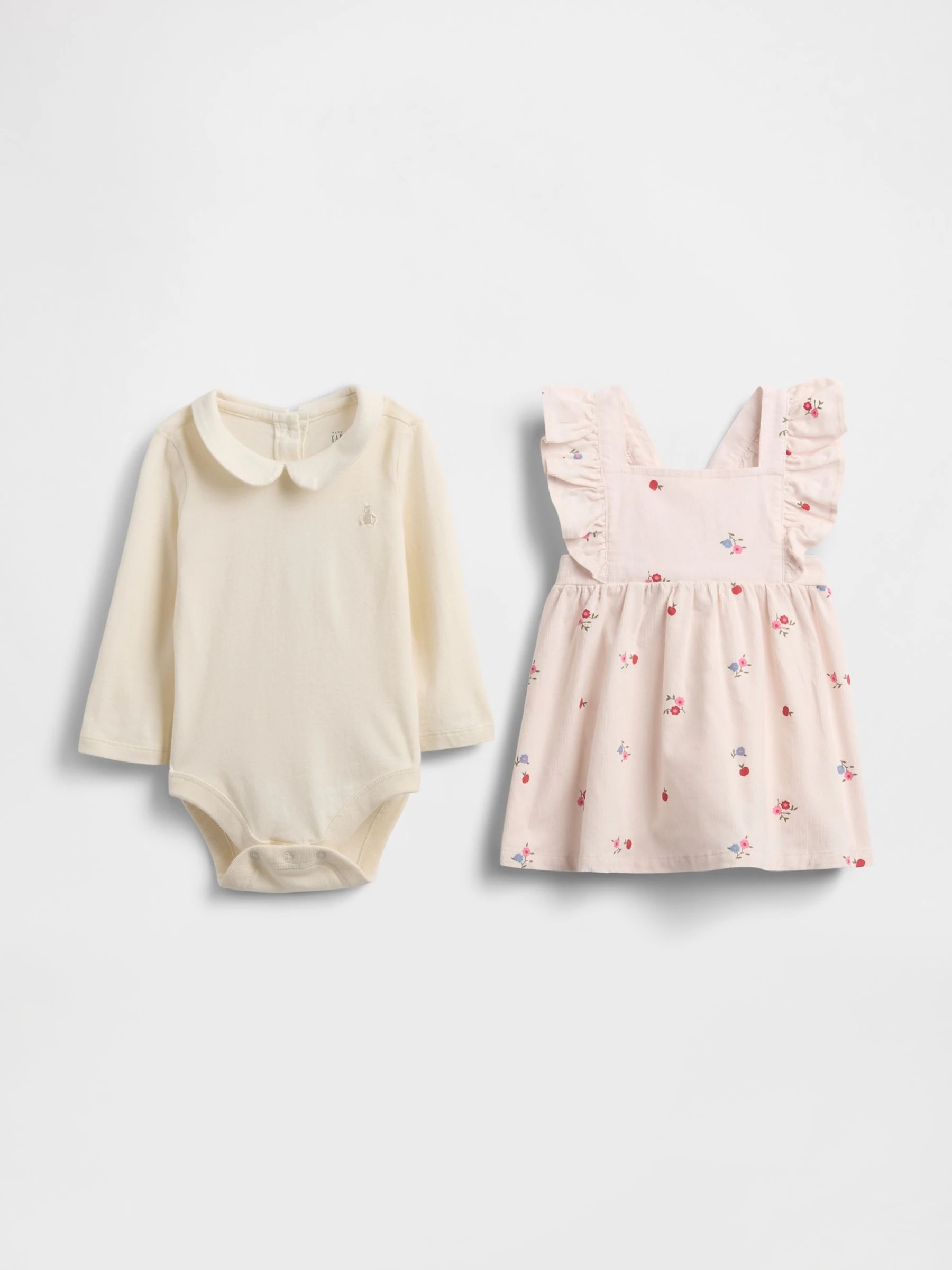 Roze - Gap corduroy overall set (0-24mnd)