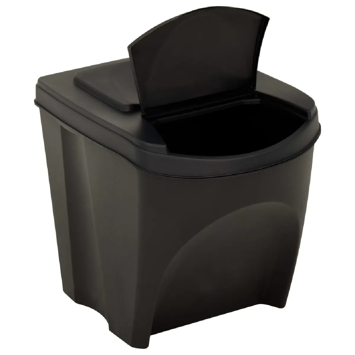 vidaXL Poubelles empilables 3 pcs - 75 L - Anthracite