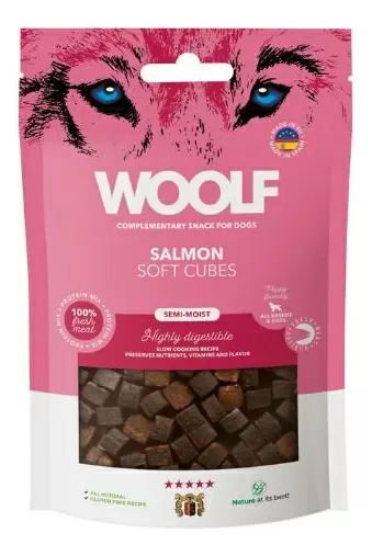 Woolf Soft Cubes - Salmon - 100 g.