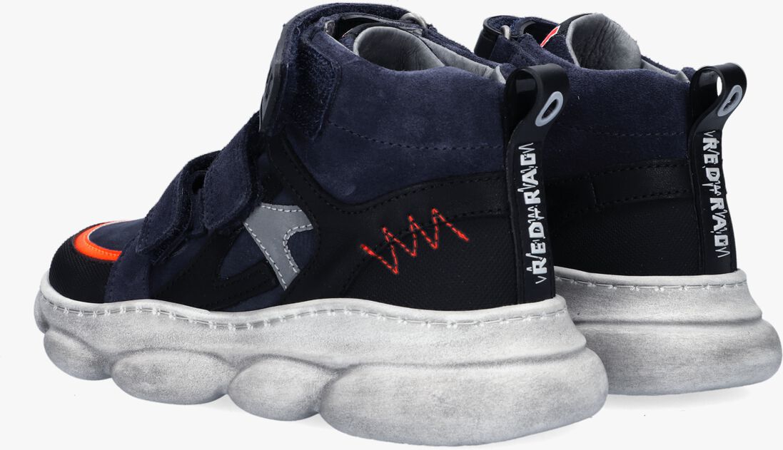 RED-RAG blauwe red-rag hoge sneaker 13507